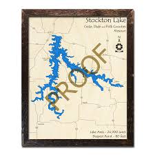 Stockton Lake Mo Wood Map 3d Nautical Wood Charts