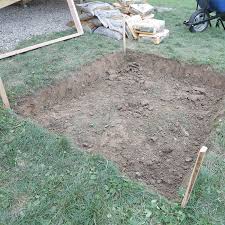 Two people will mix the concrete in the wheelbarrow, while the third person spreads out the mixed concrete in the form. How To Build A Concrete Slab Lowe S