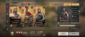 Jual akun (middle spender) kd 109 (bisa pindah server) dengan harga 150rb  (nego) dan memiliki formasi hero hero terbaik : Spear warrior : Richard,  Leonidas, Fredrick Sword warrior : Yodith, Teribuwana, Musashi