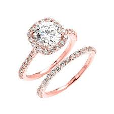 This Round Cz Engagement And Wedding Ring Set Was Individually Hand Polished To A Lasting High Wedding Rings Unique Vintage Engagement Rings Wedding Ring Sets