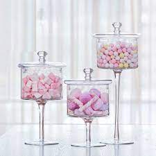 We have the expertise to help w/ everything from stock packaging to full custom solutions! European High Grade Glass Candy Jar Transparent Cover Storage Bottle Dust Proof Glass Cake Dessert Plate Wedding Decoration In 2021 Glass Candy Jars Candy Jars Glass Candy
