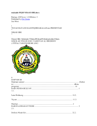 Contoh surat hibah yang baik dan. Doc Makalah Fiqh Nikah Siri Fatkan Karim Academia Edu