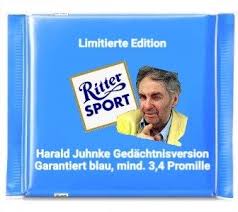 Ritter Sport Lustig Witzig Spruche Bild Bilder Harald Juhnke Gedachtnisversion Garantiert Blau Und M Ritter Sport Ritter Sport Sorten Ritter Sport Schokolade