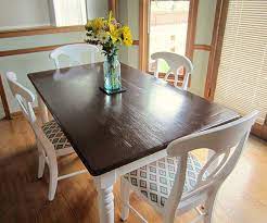 The carrara white ceramic top has a marble look that creates an elegant atmoshphere. Now This Is How You Update Craigslist Furniture Dining Room Table Dining Table Makeover Furniture Makeover