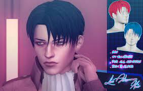 ʖ Attack On Titan Levi Ackerman Hairi Can T Upload Sims Hair Sims 4 Anime Sims 4 Characters