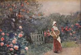 David Woodlock "The Orchard Wicket" Watercolour