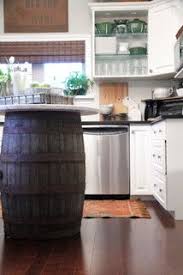A Wine Barrel With A Round Slab Of Marble For A Kitchen Island By My Houzz Meaghan And Trevo Kitchen Island Design Primitive Kitchen Cabinets Eclectic Kitchen