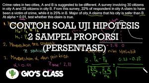 Maybe you would like to learn more about one of these? Contoh Soal Uji Hipotesis 2 Sampel Proporsi Persentase Youtube
