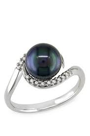 Antique Black And White Pearl Ring Delmar Radiant Pearls Elegant Jewelry Designs 14k White Gold Diamond Tahitian Pearl Ring Hautelook Jewelry Tahitian Pearl Ring Pearl Ring