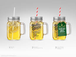 Download Mason Jug With Different Fillings Psd Mockups On Behance Yellowimages Mockups