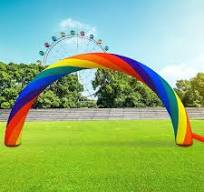 VEVOR Inflatable Rainbow Arch 26.2 x 10.4 ft. Inflatable Archway with  Blower for Garden CQGM8X4MCQCHGM001V1