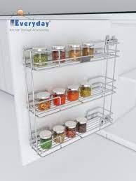 Keep your spices stored within easy reach without sacrificing counter space by storing them neatly in a kitchen drawer using any one of these spice organizers. Stainless Steel Modern Wire Base Spice Rack Cabinet Rs 550 Piece Id 20510760997