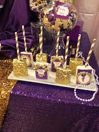 Afro Puff Purple Gold Baby Shower Baby Shower Party Ideas Photo 1 Of 8 Catch My Party Baby Shower Purple Purple Princess Baby Shower Royalty Baby Shower