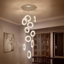 Led Crystal Chandeliers Modern Staircase Chandelier Fishing Line Suspension Long Hanging Ceiling Lamps Country House Loft Lamp Ceiling Pendant Light Ceiling Light Pendant From Warriors007 395 56 Dhgate Com