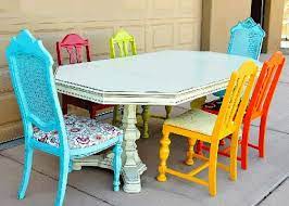 Shop for colorful dinnerware sets at bed bath & beyond. A Burst Of Colors From 20 Dining Sets With Multi Colored Chairs Home Design Lover
