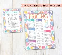 Llr Pricing Size Charts For Pop Up Boutiques Paisley