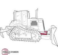 Replacement Hydraulic Dozer Tilt Cylinder for John Deere (PN: AHC15679)  Crawler Dozer Models 650H, 650J