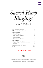 Minutes of Sacred Harp Singings