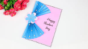 Being a teacher goes well beyond reading a paragraph from a book and telling the students to learn what it means. Diy Teacher S Day Card Handmade Teachers Day Card Making Idea Very Easy Youtube