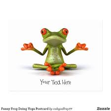 Funny Frog Doing Yoga Postcard Zazzle Com Funny Frogs How To Do Yoga Birthday Postcards