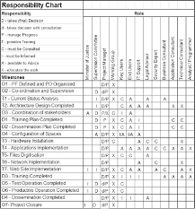 responsibility chart automatically generated by the egtpm