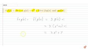 Matematika kelas xi program ips. If F X 3x 1 G X X 2 2 Find Fog X And Gof X Youtube