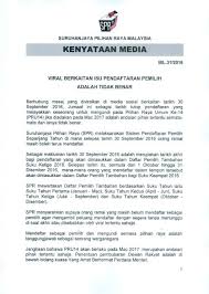 Tarikh rasmi mengundi pru 14 pilihan raya umum. Kenyataan Media Pengerusi Spr Viral Berkaitan Isu Pendaftaran Pemilih Adalah Tidak Benar