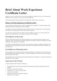 See resume job description examples you can use on your resume to land more interviews. Work Experience Certificate Letter Pages 1 2 Flip Pdf Download Fliphtml5