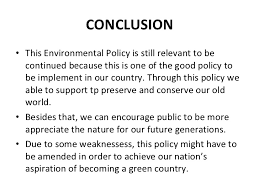 President richard nixon (r) signed the bill into law in january 1970. Environmental Policy In Malaysia