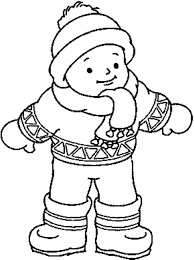 Winter Clothes That Wear A Child Coloring Coloring For Kids Coloring Pages Winter Coloring Pages For Boys Coloring Pages For Kids