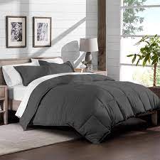 Striped down alternative comforter, plum, twin/twin xl. Ultra Soft Premium 1800 Series Goose Down Alternative Comforter Set Hypoallergenic All Season Plush Fiberfill Twin Extra Long Twin Twin Xl Gray Walmart Com Walmart Com