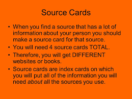 You will have four source cards. Research Paper 12th Grade Ppt Video Online Download