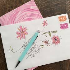 Floral Envelope Desain Alat Tulis Tulisan Desain