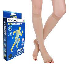 Findcool Open Toe Knee High 20 30 Mmhg Medical Compression Stockings 1 Pair Over The Knee Compression Stockings Medical Compression Stockings Knee High