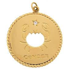 16 4mm silver reversible classic omega necklace (+ $355.00) 18 4mm silver reversible classic omega necklace (+ $399.00) 18 silver disc chain y necklace (+ $149.00) 1970s Cartier Diamond Yellow Gold Cancer Zodiac Pendant At 1stdibs