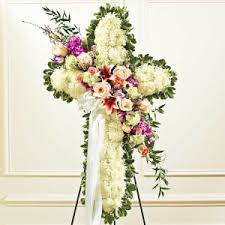 Check spelling or type a new query. Solid White Standing Cross With Pastel Flower Break