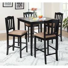 14th Mobility Square Counter Height 5 Piece Dining Set With One Brown Wooden Construction Table And Four Pub Set 5 Piece Dining Set Counter Height Dining Sets