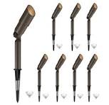 GOODSMANN Landscape Lighting Low Voltage Spotlight 20 Watts Halogen  Landscape Lights with Metal Stake and Connector 176 Lumens 3000K for  Outdoor ...