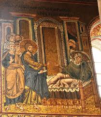 (4) jesus commands the healed man to give testimony of his healing to the priests only. The Monreale Mosaic Of Jesus Healing Peter S Mother In Law