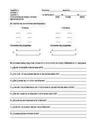 If things get too difficult, you can always come back to the crossword solver to help you out! Unidad 1 Leccion 1 Avancemos 1 Unidad 1 Leccion 1 Teaching Material