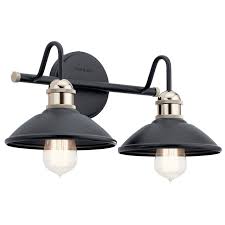 Clyde 2 Light Vanity Light Black Kichler Lighting