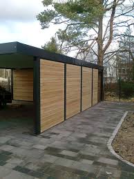 Modern Garages Shed Ideas Homify Moderne Garagen Schuppen Ideen Homify Siberian Larch Wood Paneling Carport By Carport Schmiede In 2020 Carport Modern Garage