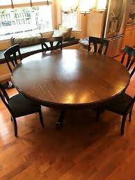 Rh modern's linear round dining table:our handcrafted table by artisan barlas baylar is a sophisticated interplay of materials and shapes. Dining Room Set 72 Inch Round Table 6 Chairs Good Condition Must Pick Up Ebay