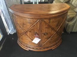 Broyhill Tommy Bahama Style Rattan Half Moon Entry Cabinet And Coffee Table With Huge Drawers In Excellent Co In 2020 Consignment Furniture Entry Cabinet Coffee Table