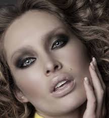 Gorgeous Roz in Hession Hairdressing winter shoot. Photograph Barry McCall,  Make Up Paula Callan