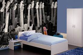 Black And White Guitars Wallpaper Wall Mural Muralswallpaper Co Uk Boys Room Wallpaper Bedroom Interior Bedroom Design