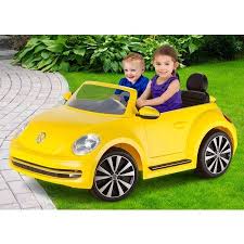 Kid Trax Vw Beetle Convertible 12 Volt Battery Powered Ride On Yellow Beetle Convertible Vw Beetle Convertible Kids Motor
