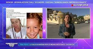 La menor, que en ese momento tenía casi cuatro años, desapareció mientras se encontraba cerca de la casa de su abuela materna. Denise Pipitone Shown At Afternoon 5 A New Report Of A Girl All Struck By The Incredible Similarity Ruetir