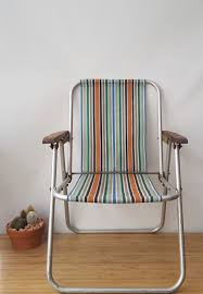 Vintage Folding Striped Deckchair Retro Boho Old Camping Etsy Striped Chair Camping Chairs Rustic Chair