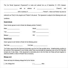 Tenancy agreement sample in word form can be used as a starting point for creating a document. Free 12 Car Rental Agreement Templates In Pdf Ms Word Google Docs Pages